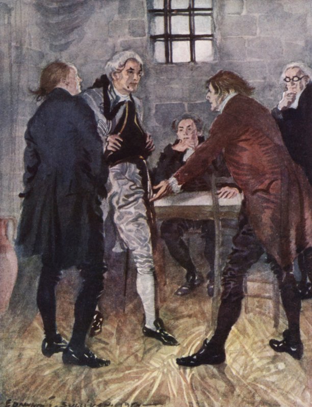 Illustration för The Vicar of Wakefield av Oliver Goldsmith (litho i färg) av Edmund Joseph Sullivan
