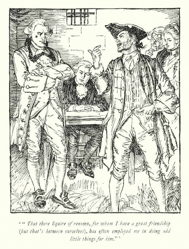 Illustration för The Vicar of Wakefield av Oliver Goldsmith (litho) av Edmund Joseph Sullivan