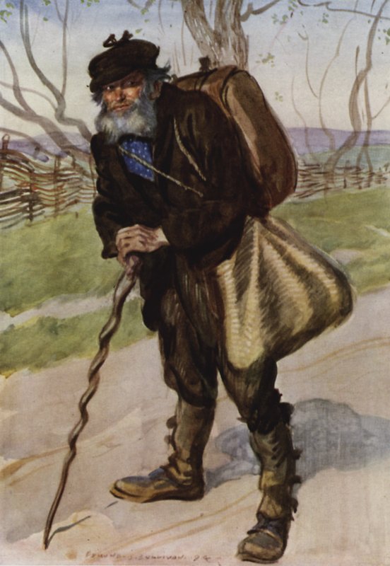 En gång såg jag honom stå mitt på en dammig väg av Edmund Joseph Sullivan