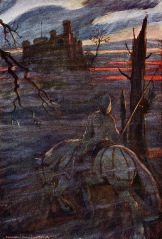 Robert Browning: "Childe Roland till det mörka tornet kom" av Edmund Joseph Sullivan
