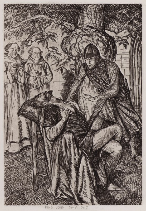 The Life and Death of King John, Akt V, Sc 7 (litho) av Edmund Joseph Sullivan
