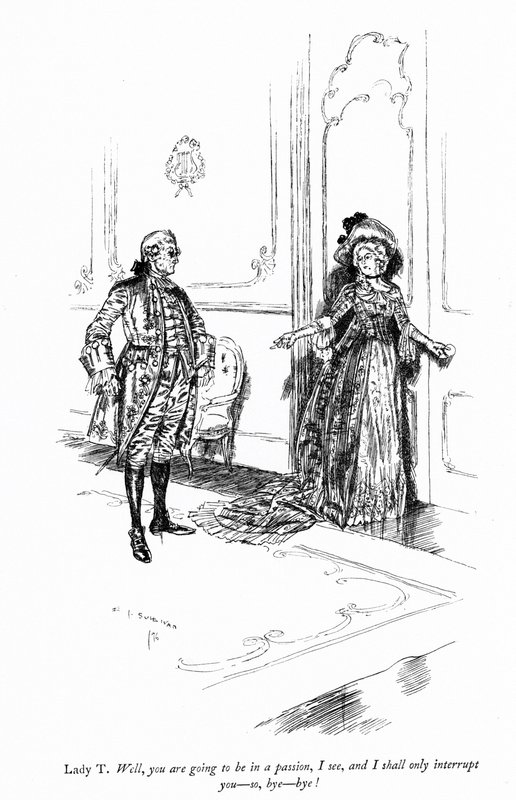 Illustration för Sheridans The School for Scandal av Edmund Joseph after Sullivan