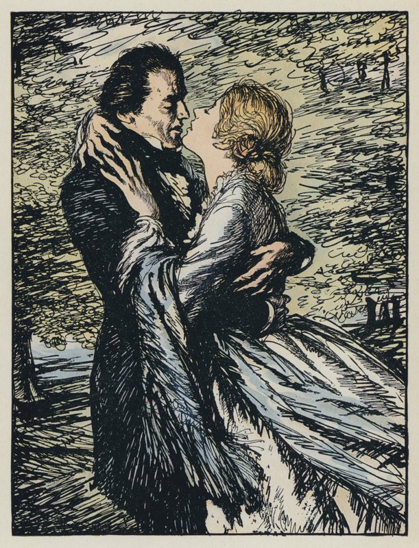 Illustration för Tennysons Maud av Edmund Joseph after Sullivan