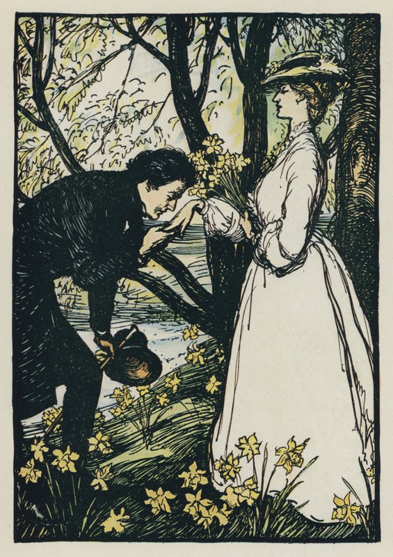 Illustration för Tennysons Maud av Edmund Joseph after Sullivan