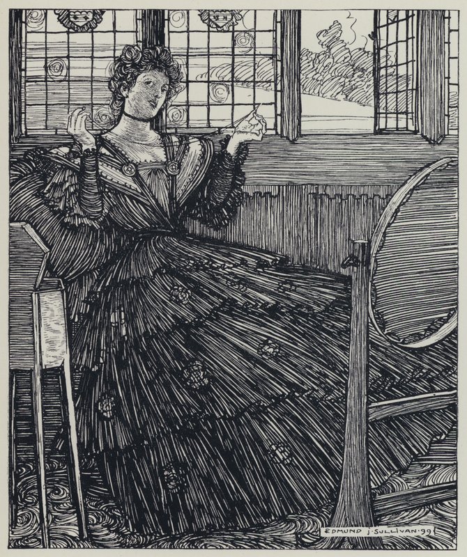 Tennyson, Illustration för A Dream of Fair Women and Other Poems av Edmund Joseph after Sullivan