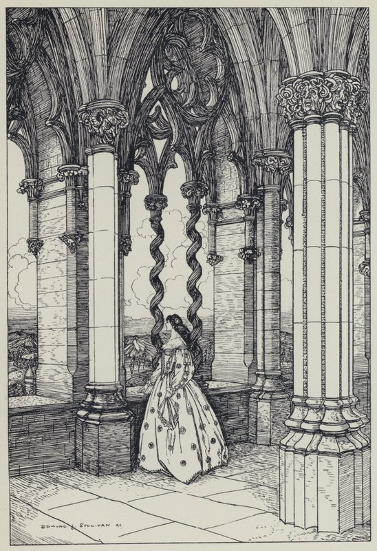 Tennyson, Illustration för A Dream of Fair Women and Other Poems av Edmund Joseph after Sullivan