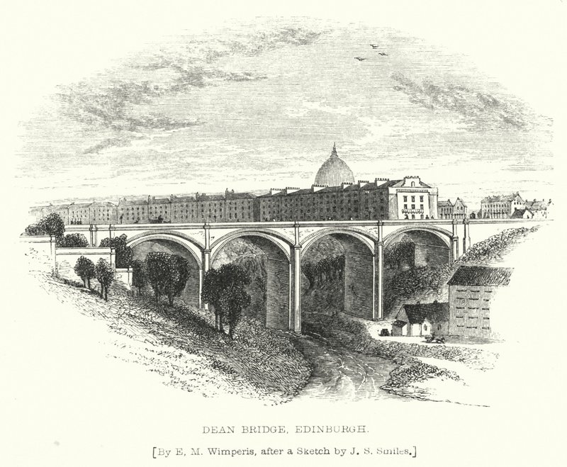 Dean Bridge, Edinburgh (gravyr) av Edmund Morison (after) Wimperis