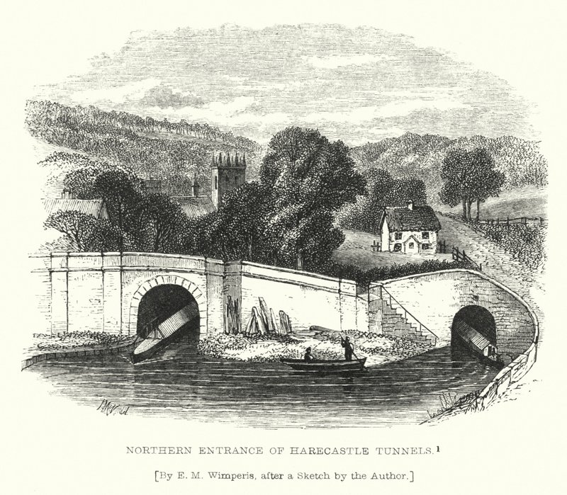 Norra ingången till Harecastle Tunnels (gravyr) av Edmund Morison (after) Wimperis