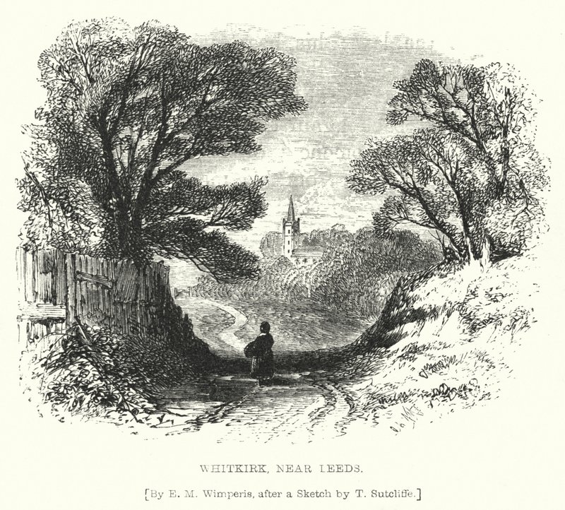 Whitkirk, nära Leeds (gravyr) av Edmund Morison (after) Wimperis