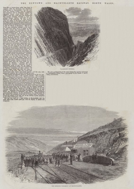 Newtown och Machynlleth Railway, norra Wales av Edmund Morison Wimperis