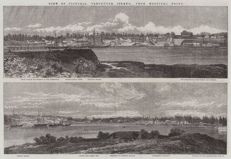 Utsikt över Victoria, Vancouver Island, från Hospital Point av Edmund Morison Wimperis