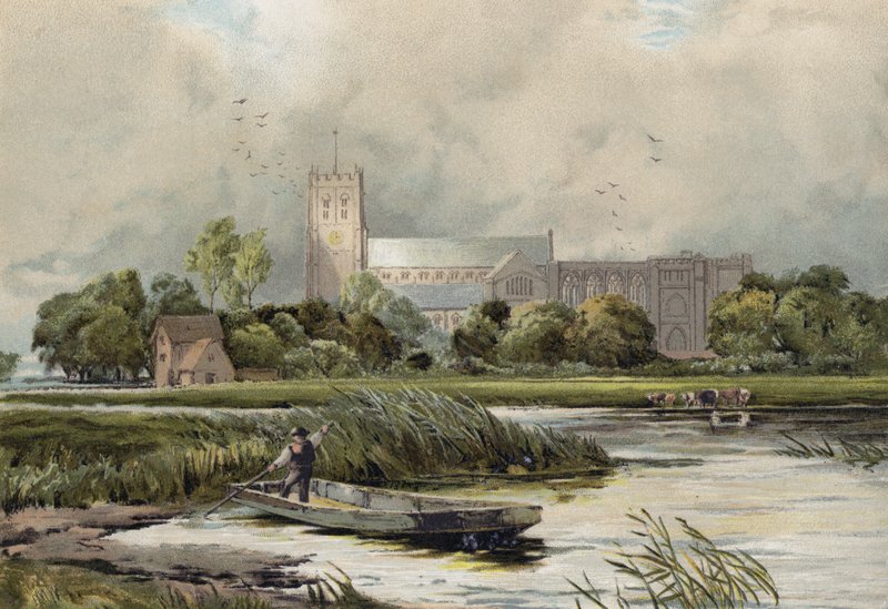 Sommarmoln, Christchurch, Hampshire av Edmund Morison after Wimperis