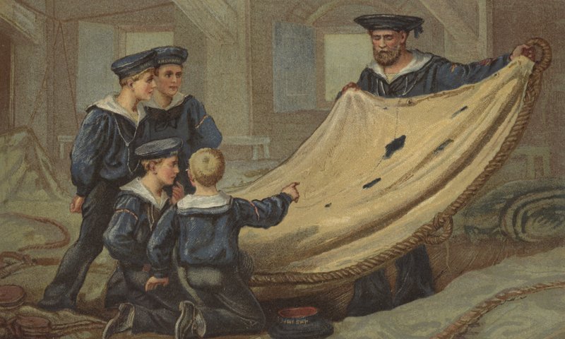 En relik av Trafalgar (chromolitho) av Edmund Richard White