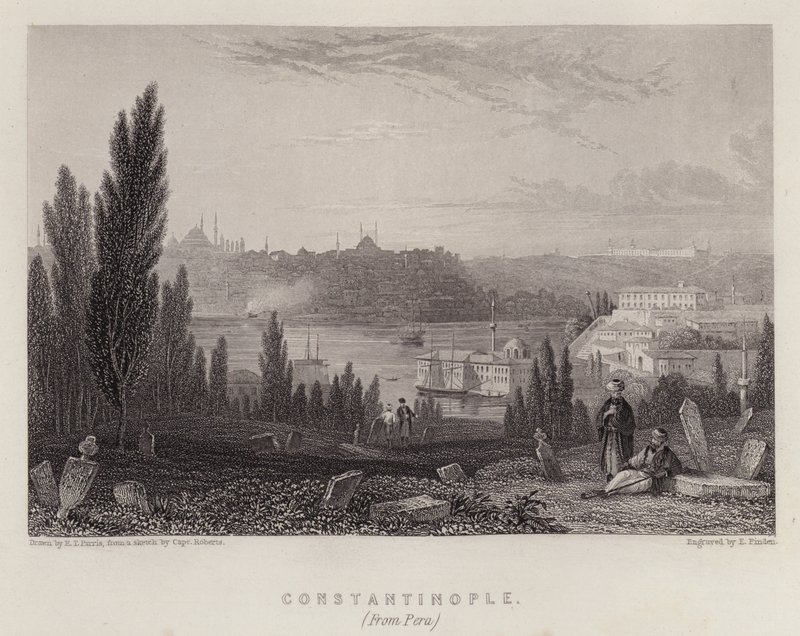 Konstantinopel, från Pera (färg litho) av Edmund Thomas (after) Parris