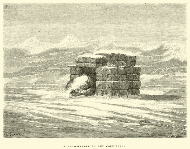 En sängkammare i Cordilleran av Edouard Riou