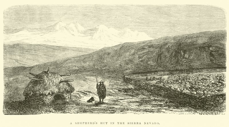 En herdekoja i Sierra Nevada av Edouard Riou