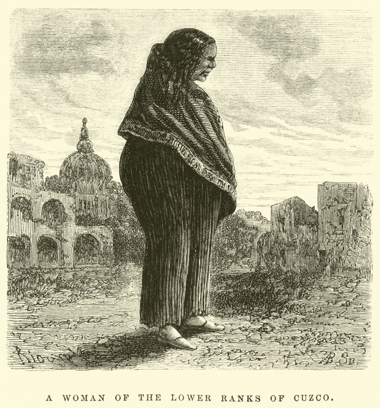 En kvinna i de lägre leden i Cuzco av Edouard Riou