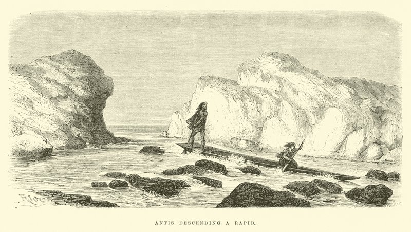Antis fallande en fors av Edouard Riou