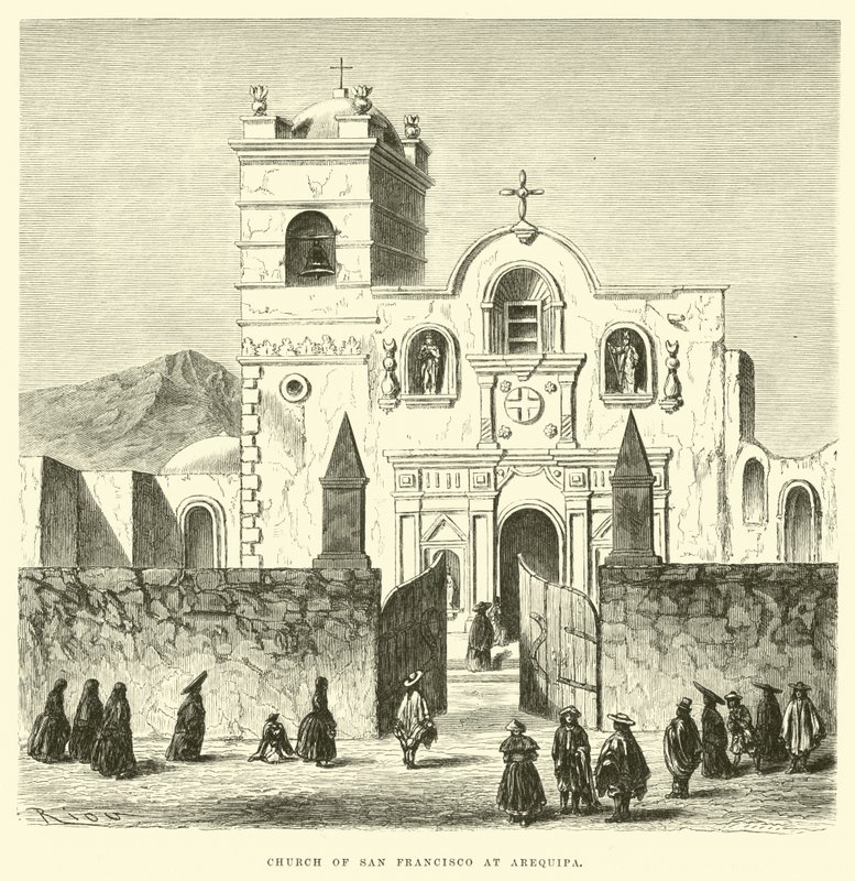 San Franciscos kyrka i Arequipa av Edouard Riou