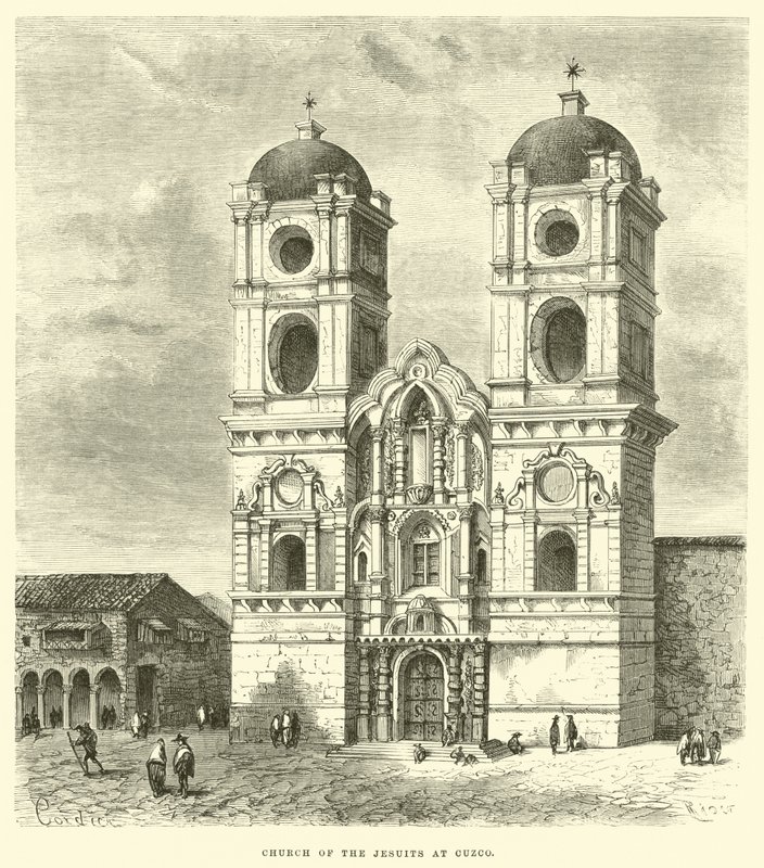 Jesuiternas kyrka i Cuzco av Edouard Riou