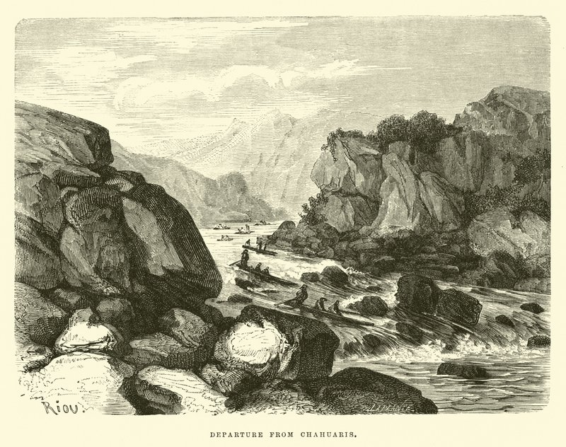Avresa från Chahuaris av Edouard Riou