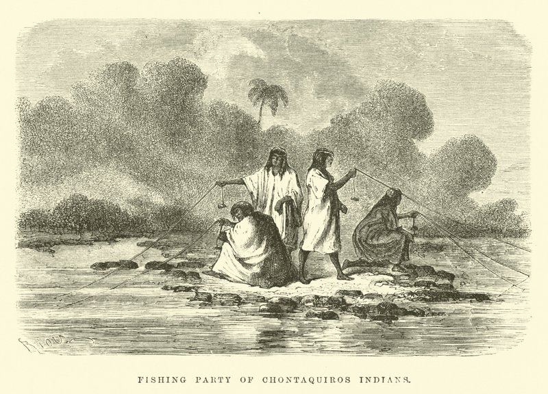Fiskefest av Chontaquiros-indianer av Edouard Riou