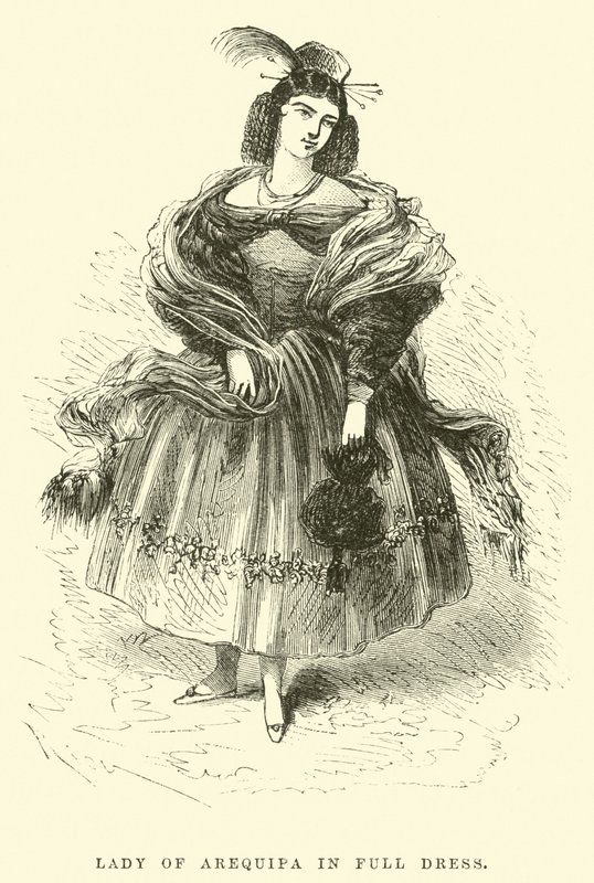 Lady of Arequipa i hel klänning av Edouard Riou
