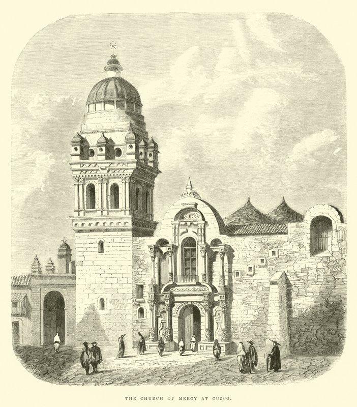 Barmhärtighetens kyrka i Cuzco av Edouard Riou