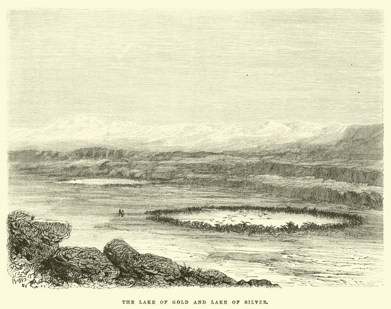 Lake of Gold och Lake of Silver av Edouard Riou