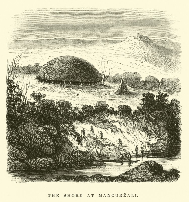 Stranden vid Mancureali av Edouard Riou