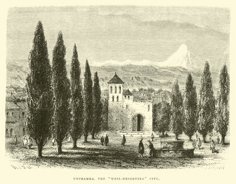 Urubamba, den välförtjänta staden av Edouard Riou