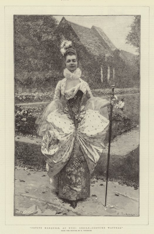 Petite Marquise, 1600-tal, Watteau kostym av Edouard Toudouze