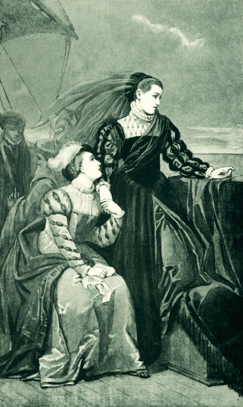 Mary Queen of Scots säger adjö till Frankrike av Edouard Jean Conrad Hamman