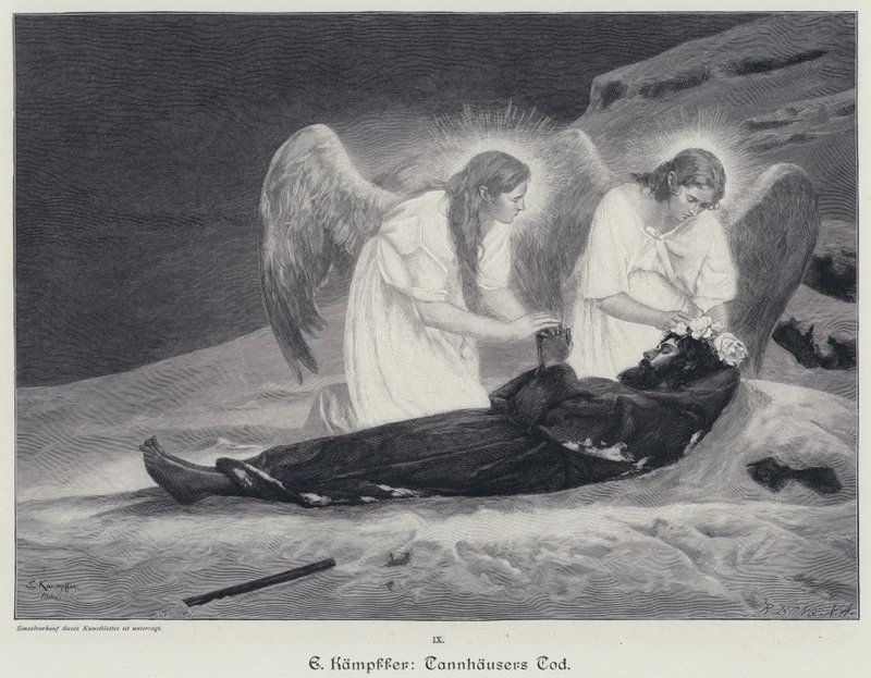 Tannhausers död (gravyr) av Eduard Kaempffer