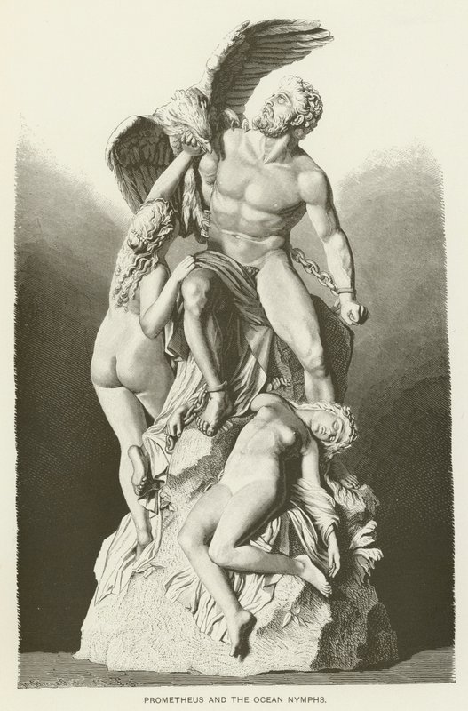 Prometheus och havsnymferna av Eduard Muller