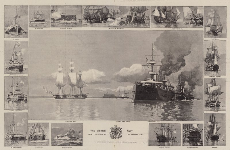 Den brittiska flottan från Trafalgar till idag av Eduardo de Martino
