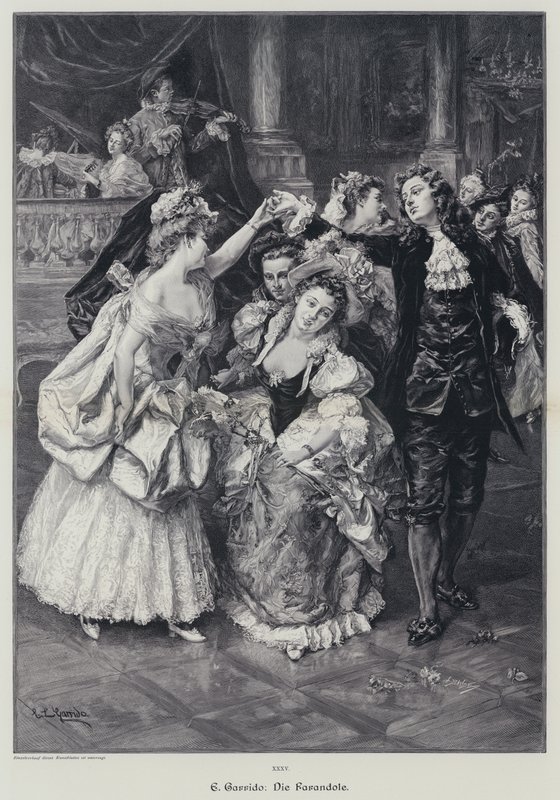 Farandole av Balett av Operan i Marseille (gravyr) av Eduardo Leon Garrido