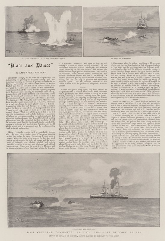 HMS Crescent, under befäl av HRH, hertigen av York, till sjöss av Eduardo de Martino