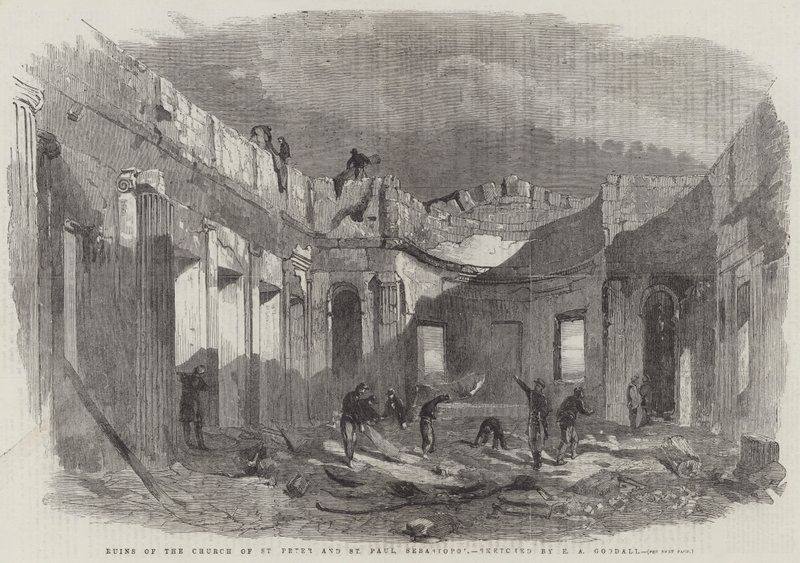 Ruinerna av kyrkan St Peter och St Paul, Sebastopol av Edward Angelo Goodall
