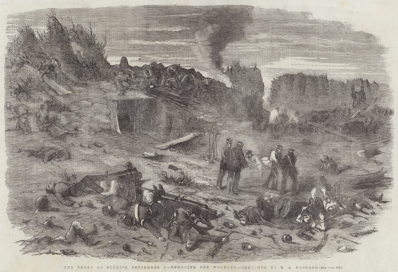 Redan vid soluppgången, 9 september, tar bort de sårade av Edward Angelo Goodall