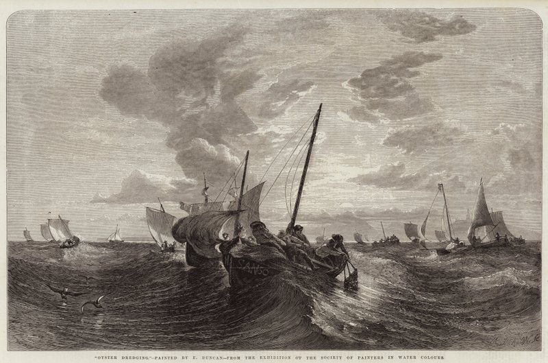 Muddring av ostron av Edward Duncan