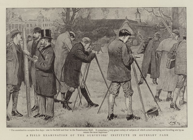 En fältundersökning av lantmäteriinstitutet i Osterley Park av Edward Frederick Brewtnall