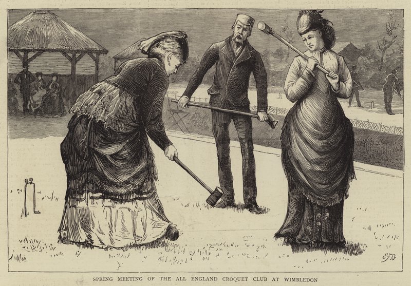 Vårmöte för All England Croquet Club i Wimbledon av Edward Frederick Brewtnall