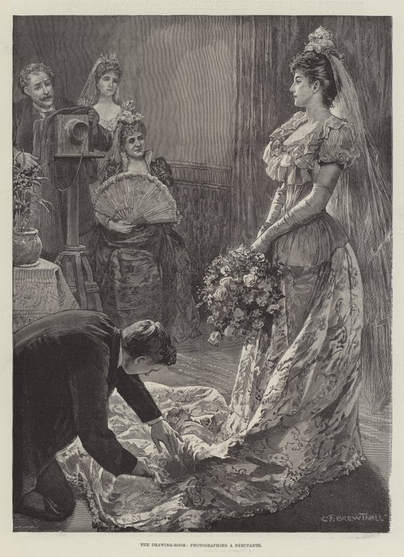 Teckningsrummet, fotografering av en debutant av Edward Frederick Brewtnall