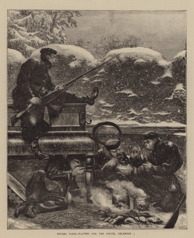 Innan Paris, väntar på Sortien, 3 december av Edward John Gregory