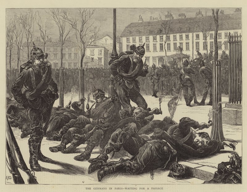 Tyskarna i Paris, i väntan på en passage av Edward John Gregory