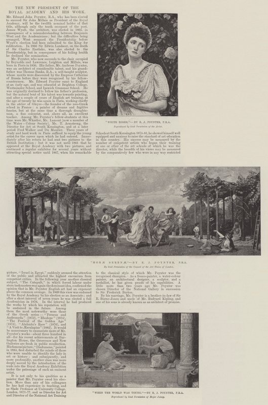 Kungliga akademiens nya ordförande och hans arbete av Edward John Poynter