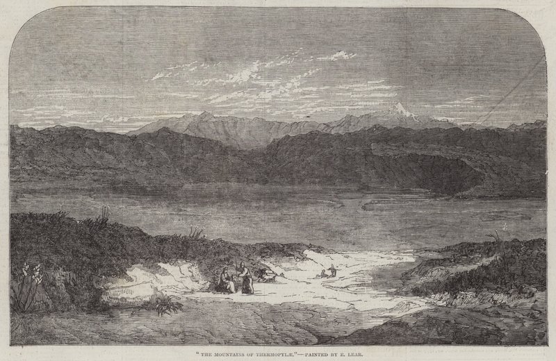 Bergen vid Thermopylae av Edward Lear