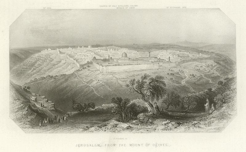 Jerusalem från Oljeberget av Edward Paxman Brandard