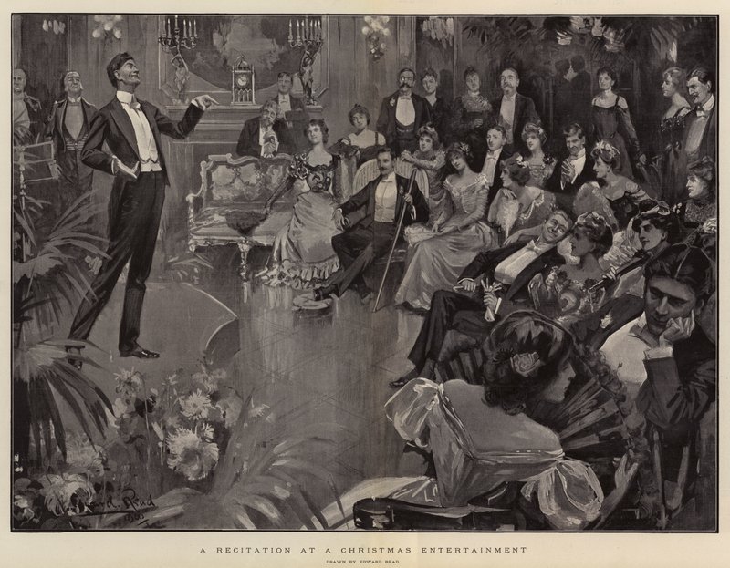 En recitation på en julunderhållning av Edward Read